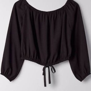 Aritzia Wilfred Eleanora Top in Black (XS)